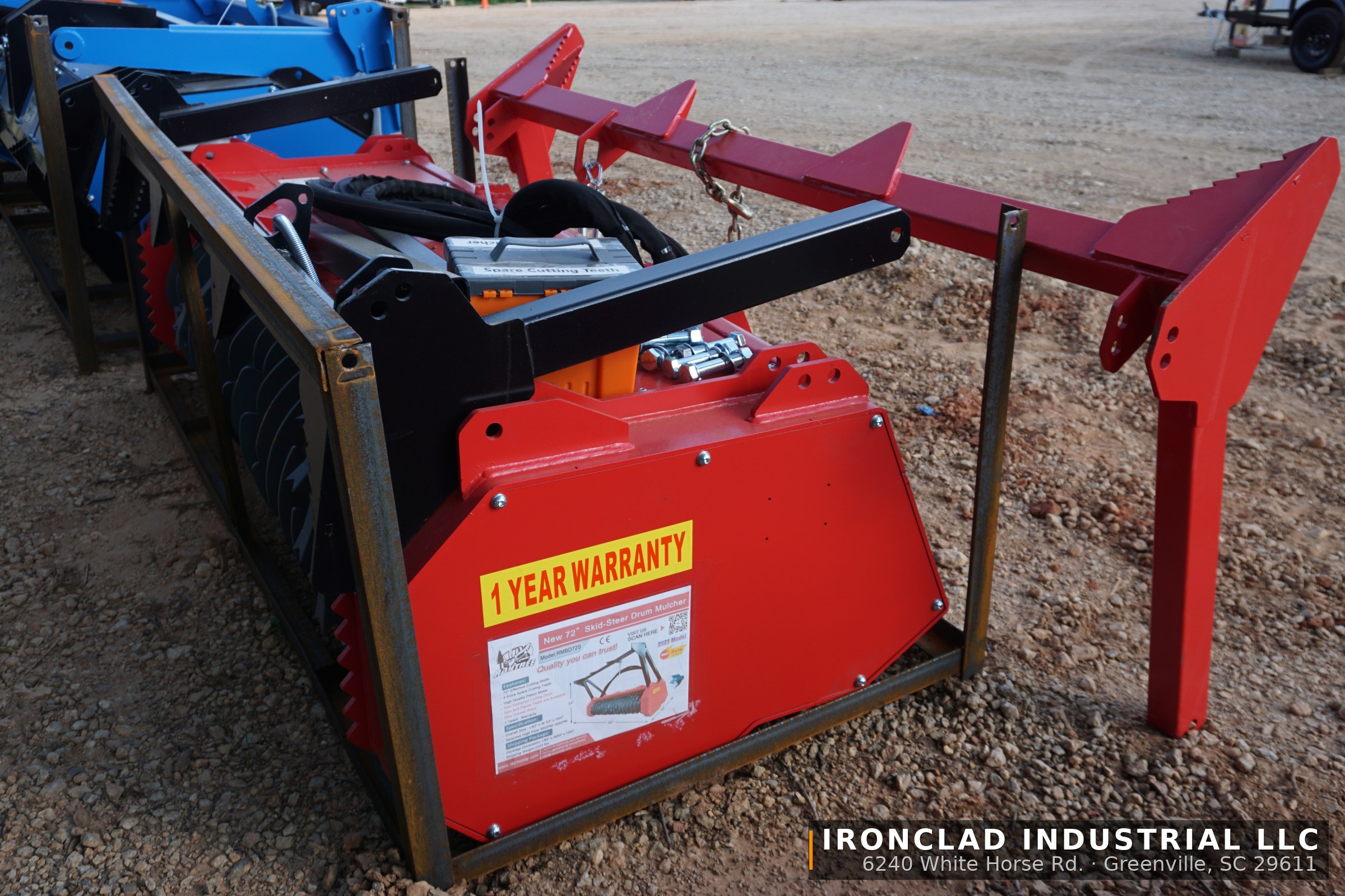 2026 Raytree RMBD72S — Raytree 72" High-Flow Skid Steer Drum Mulcher — photo 6